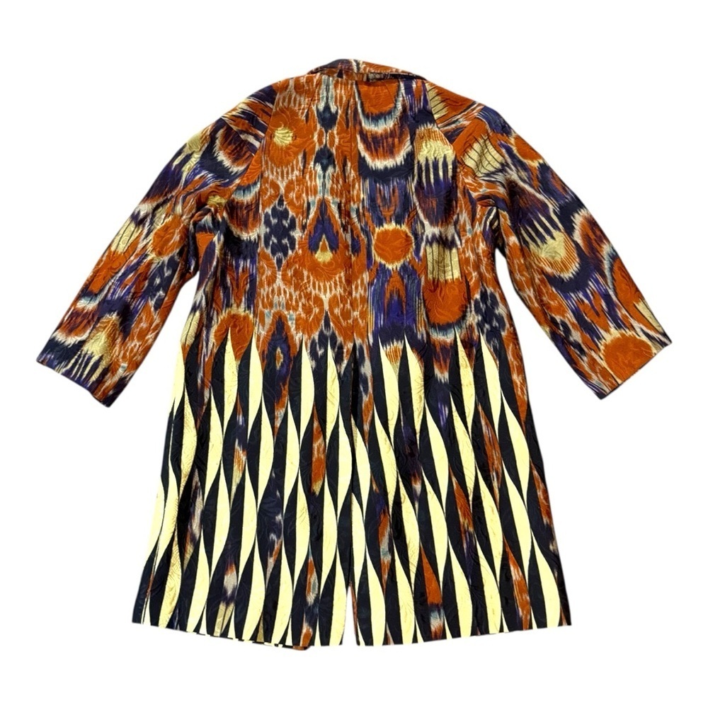 Dries Van Noten Rodel Jaquard Coat in Desb Sz Small Minimalist Open Front - Picture 9 of 11